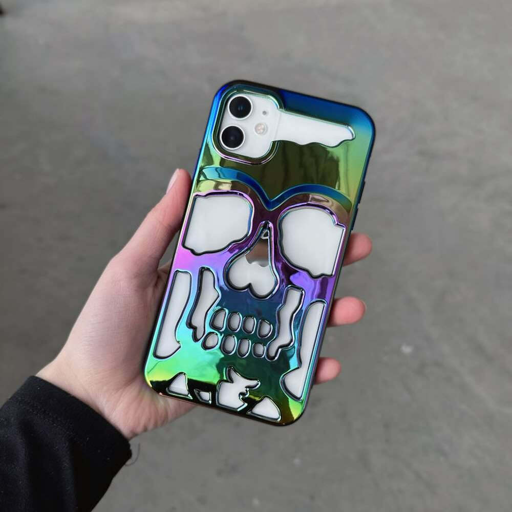 Y2K Grunge Gothic Skull Phone Case - Retro 90s Style for Y2K Fashion and Summer Outfits