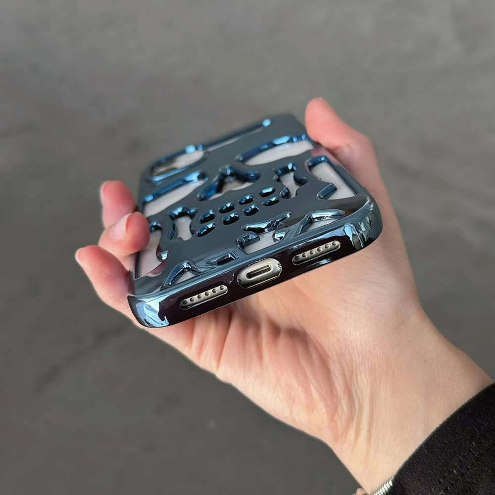 Y2K Grunge Gothic Skull Phone Case - Retro 90s Style for Y2K Fashion and Summer Outfits