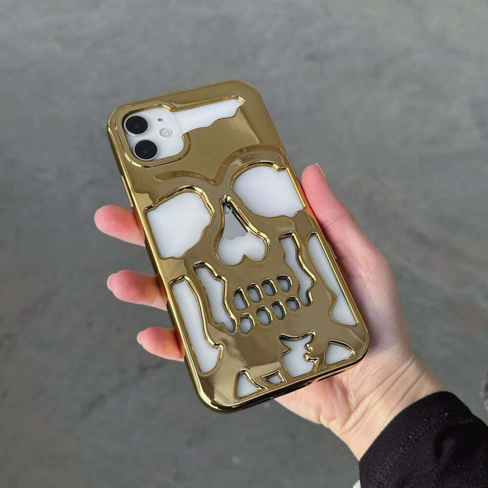 Y2K Grunge Gothic Skull Phone Case - Retro 90s Style for Y2K Fashion and Summer Outfits