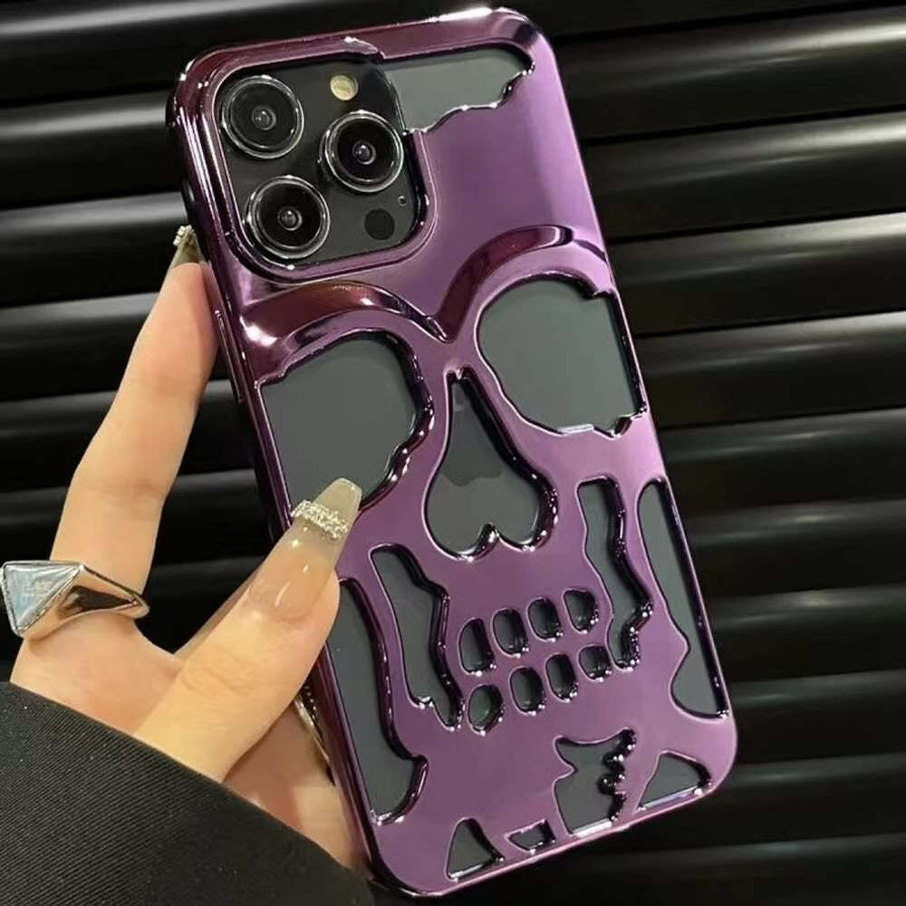 Y2K Grunge Gothic Skull Phone Case - Retro 90s Style for Y2K Fashion and Summer Outfits