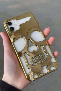 Y2K Grunge Gothic Skull Phone Case - Retro 90s Style for Y2K Fashion and Summer Outfits