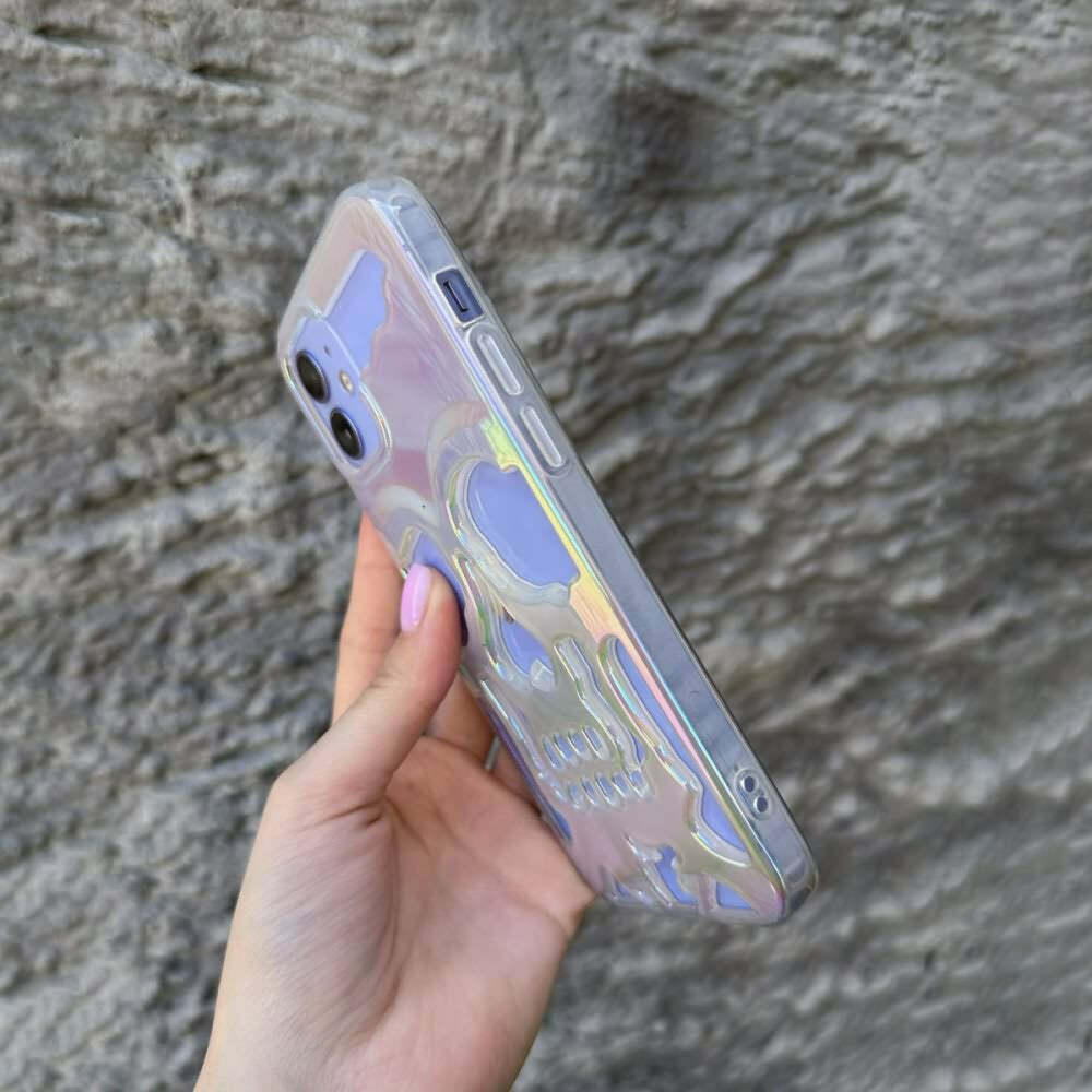 Y2K Grunge Gothic Skull Phone Case - Retro 90s Style for Y2K Fashion and Summer Outfits
