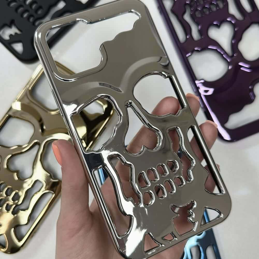 Y2K Grunge Gothic Skull Phone Case - Retro 90s Style for Y2K Fashion and Summer Outfits