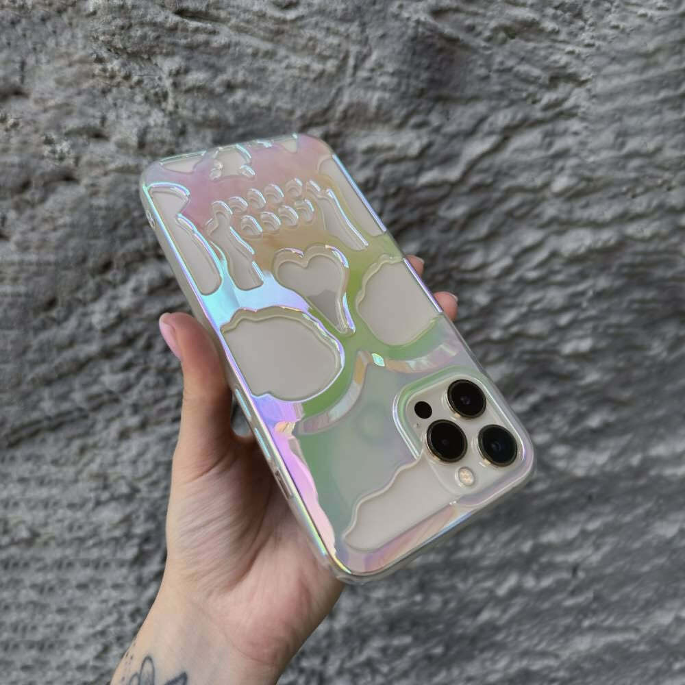 Y2K Grunge Gothic Skull Phone Case - Retro 90s Style for Y2K Fashion and Summer Outfits