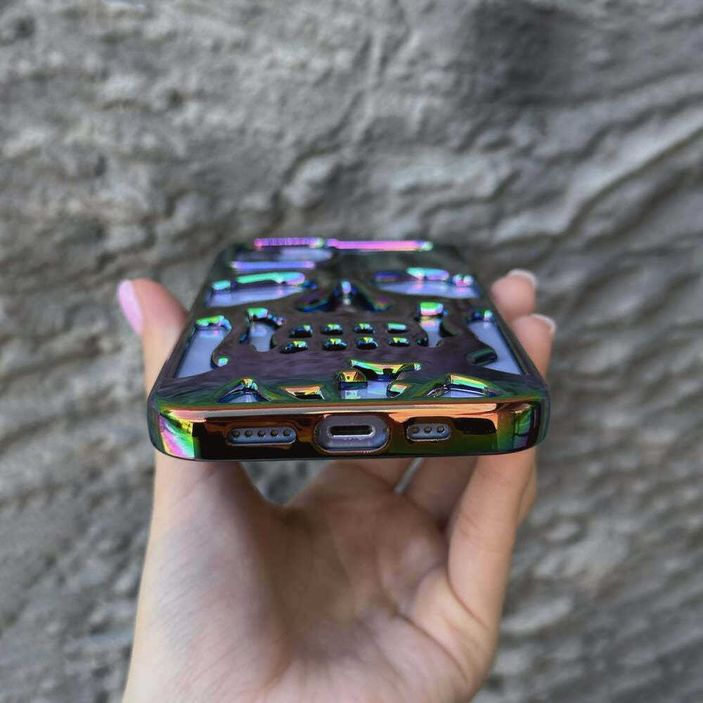 Y2K Grunge Gothic Skull Phone Case - Retro 90s Style for Y2K Fashion and Summer Outfits