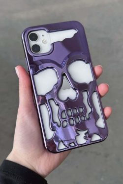 Y2K Grunge Gothic Skull Phone Case - Retro 90s Style for Y2K Fashion and Summer Outfits