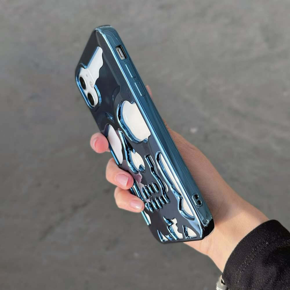Y2K Grunge Gothic Skull Phone Case - Retro 90s Style for Y2K Fashion and Summer Outfits