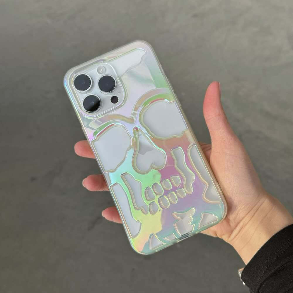 Y2K Grunge Gothic Skull Phone Case - Retro 90s Style for Y2K Fashion and Summer Outfits