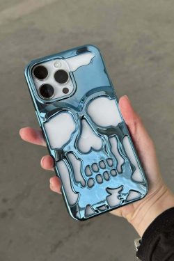 Y2K Grunge Gothic Skull Phone Case - Retro 90s Style for Y2K Fashion and Summer Outfits