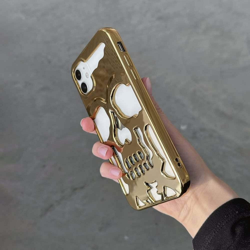 Y2K Grunge Gothic Skull Phone Case - Retro 90s Style for Y2K Fashion and Summer Outfits