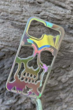 Y2K Grunge Gothic Skull Phone Case - Retro 90s Style for Y2K Fashion and Summer Outfits
