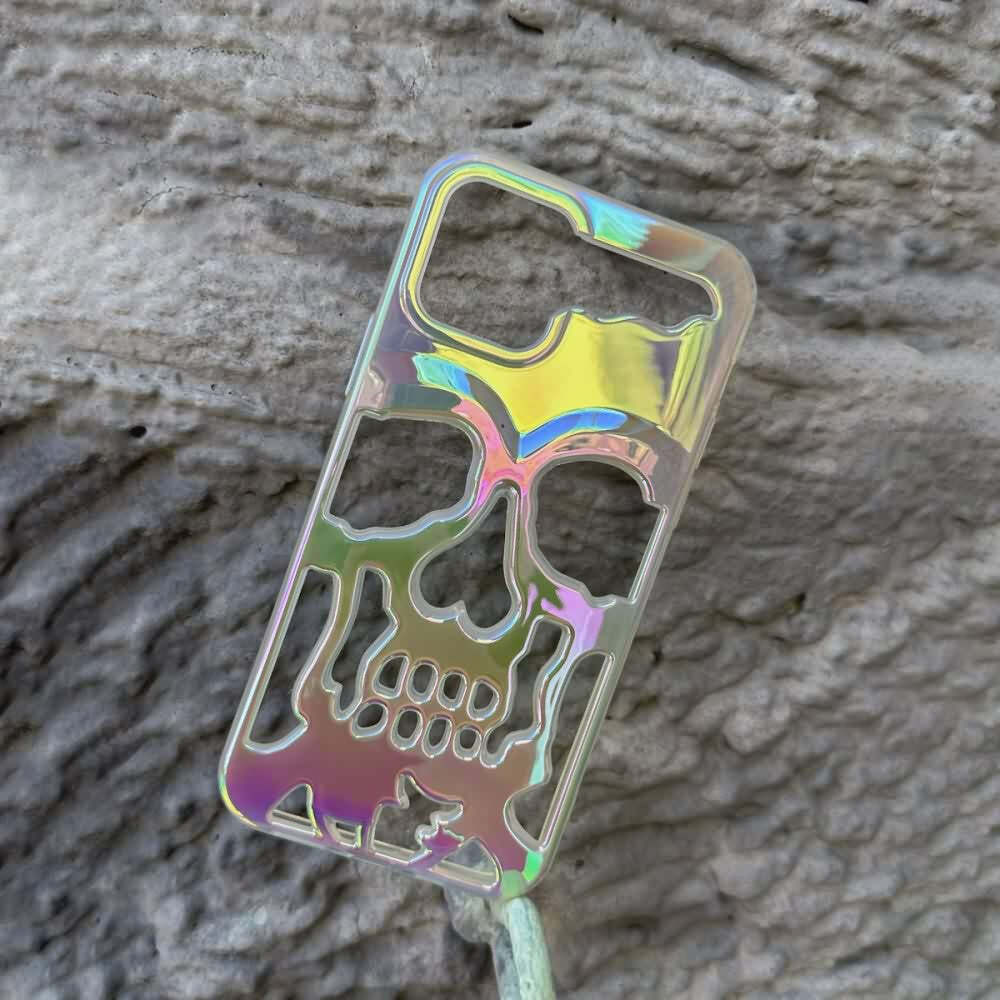 Y2K Grunge Gothic Skull Phone Case - Retro 90s Style for Y2K Fashion and Summer Outfits