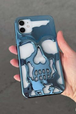 Y2K Grunge Gothic Skull Phone Case - Retro 90s Style for Y2K Fashion and Summer Outfits