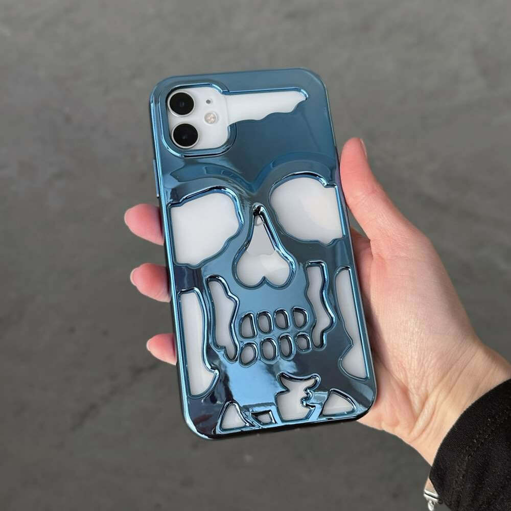 Y2K Grunge Gothic Skull Phone Case - Retro 90s Style for Y2K Fashion and Summer Outfits
