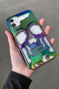 Y2K Grunge Gothic Skull Phone Case - Retro 90s Style for Y2K Fashion and Summer Outfits