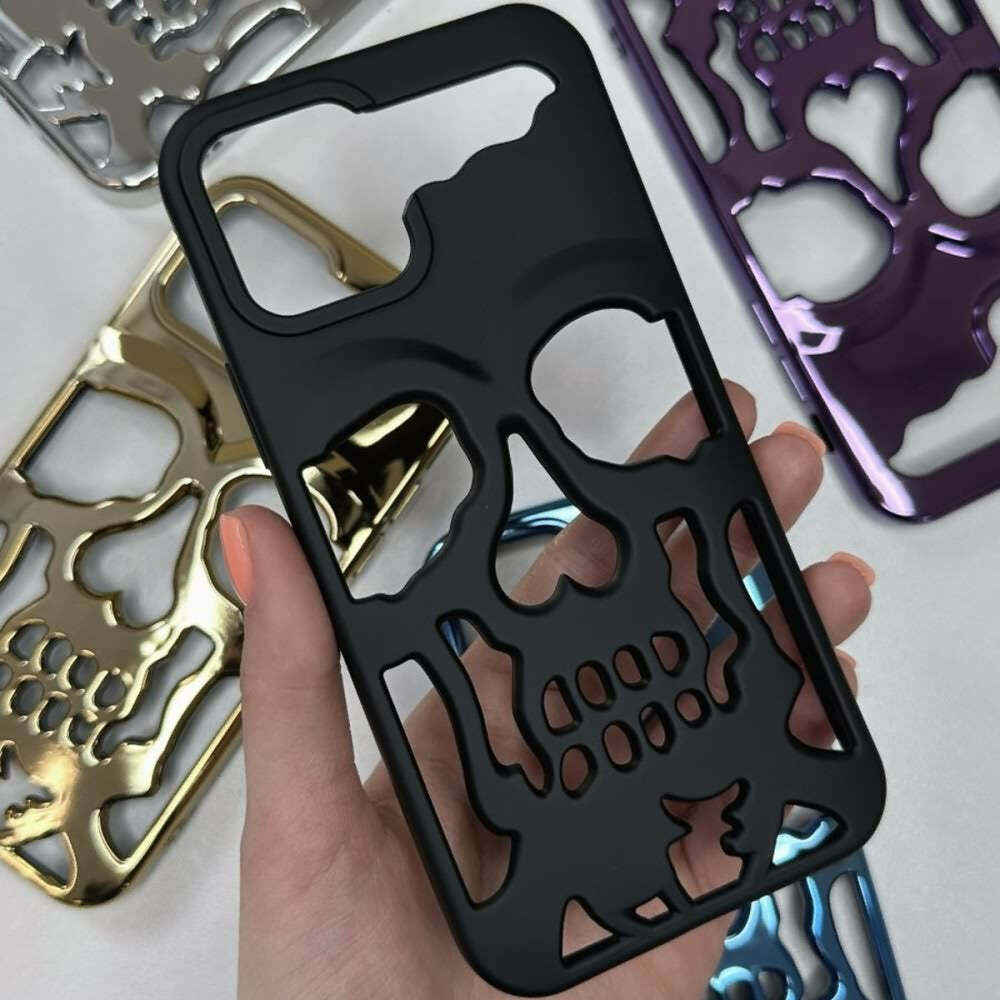 Y2K Grunge Gothic Skull Phone Case - Retro 90s Style for Y2K Fashion and Summer Outfits