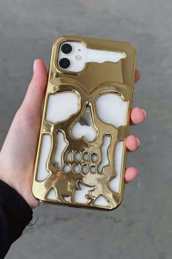 Y2K Grunge Gothic Skull Phone Case - Retro 90s Style for Y2K Fashion and Summer Outfits