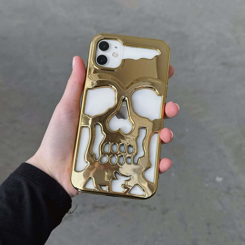 Y2K Grunge Gothic Skull Phone Case - Retro 90s Style for Y2K Fashion and Summer Outfits