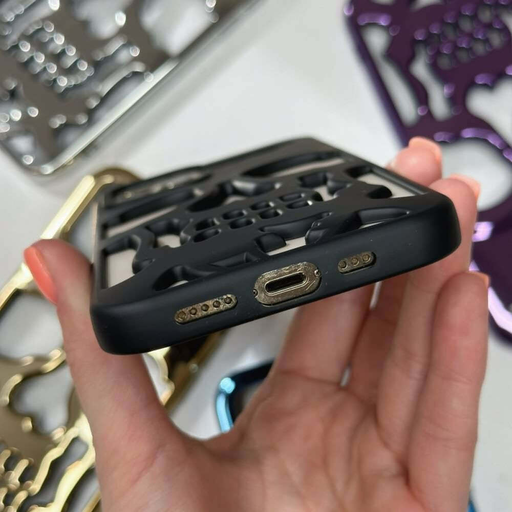 Y2K Grunge Gothic Skull Phone Case - Retro 90s Style for Y2K Fashion and Summer Outfits