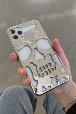 Y2K Grunge Gothic Skull Phone Case - Retro 90s Style for Y2K Fashion and Summer Outfits