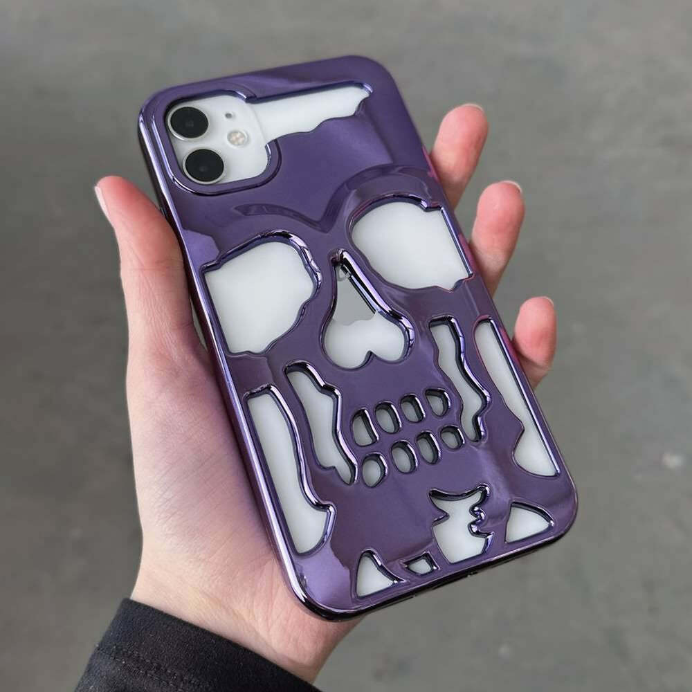 Y2K Grunge Gothic Skull Phone Case - Retro 90s Style for Y2K Fashion and Summer Outfits
