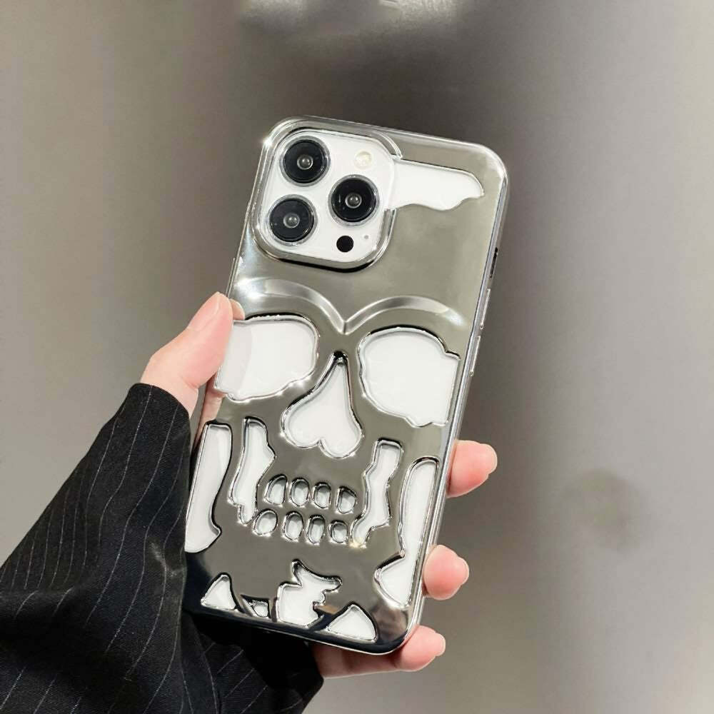 Y2K Grunge Gothic Skull Phone Case - Retro 90s Style for Y2K Fashion and Summer Outfits