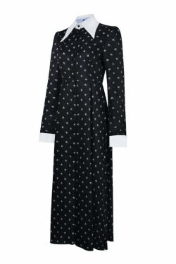 Y2K Grunge Gothic Wednesday Addams Long Dress Cosplay - Retro 90s Summer Party Outfit