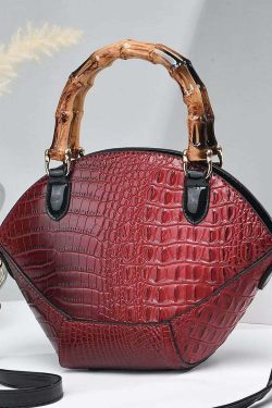 Y2K Grunge Green Embossed Faux Leather Tote Handbag - Retro 90s Fashion, Y2K Summer Style