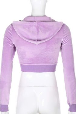 Y2K Grunge Half Zip Crop Hoodie - 90s Retro Summer Outfit, Y2K Party & Club Fashion