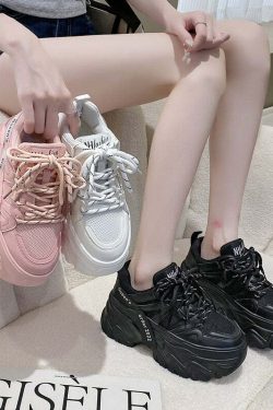Y2K Grunge Harajuku Chunky Platform Sneakers - Retro 90s Fashion, Summer & Party Outfits