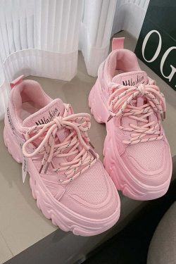 Y2K Grunge Harajuku Chunky Platform Sneakers - Retro 90s Fashion, Summer & Party Outfits