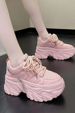 Y2K Grunge Harajuku Chunky Platform Sneakers - Retro 90s Fashion, Summer & Party Outfits