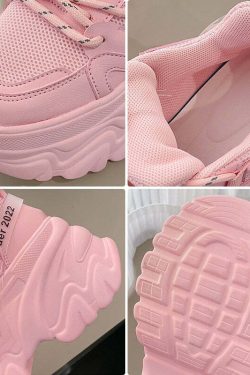 Y2K Grunge Harajuku Chunky Platform Sneakers - Retro 90s Fashion, Summer & Party Outfits