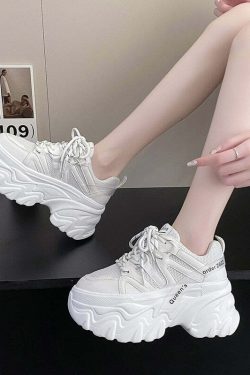 Y2K Grunge Harajuku Chunky Platform Sneakers - Retro 90s Fashion, Summer & Party Outfits