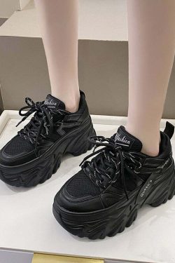 Y2K Grunge Harajuku Chunky Platform Sneakers - Retro 90s Fashion, Summer & Party Outfits