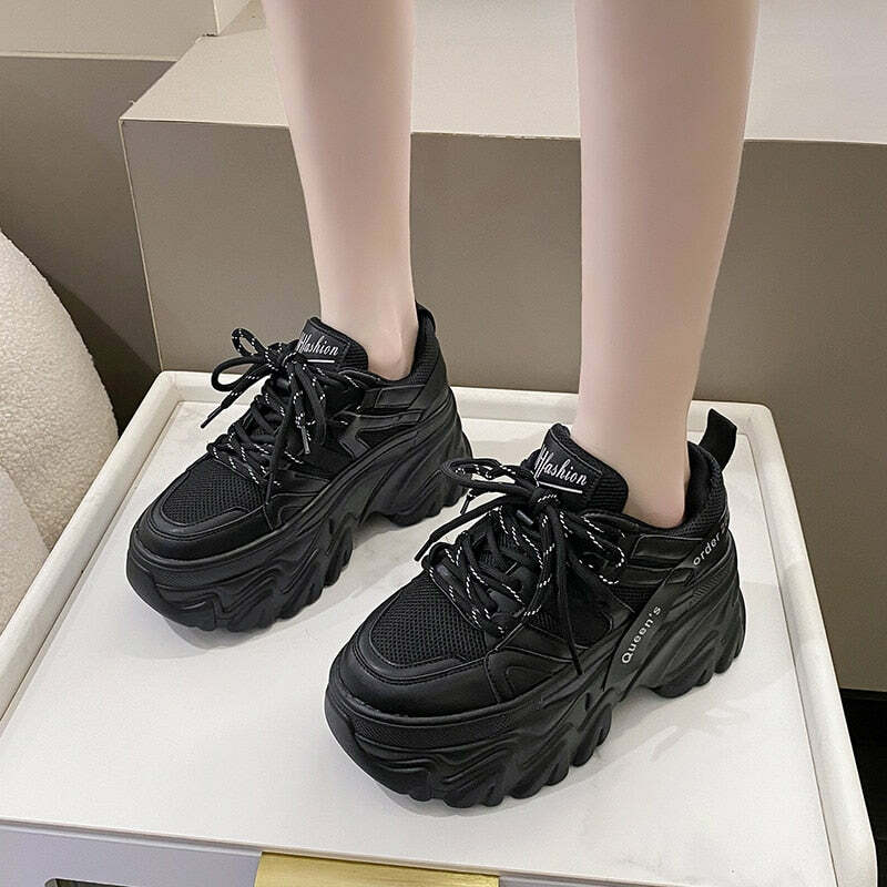 Y2K Grunge Harajuku Chunky Platform Sneakers - Retro 90s Fashion, Summer & Party Outfits