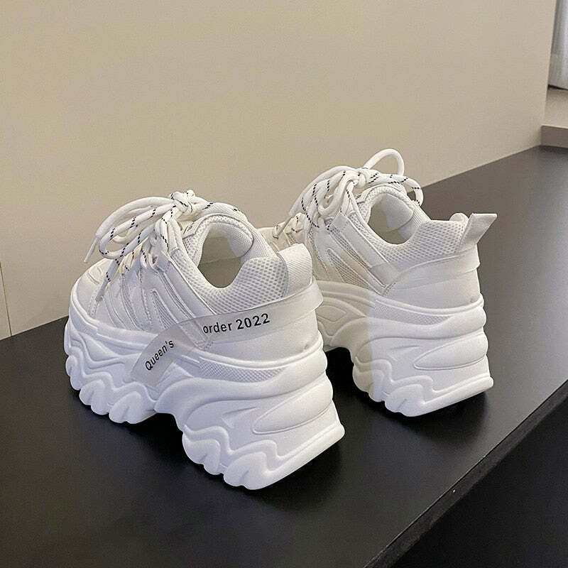 Y2K Grunge Harajuku Chunky Platform Sneakers - Retro 90s Fashion, Summer & Party Outfits