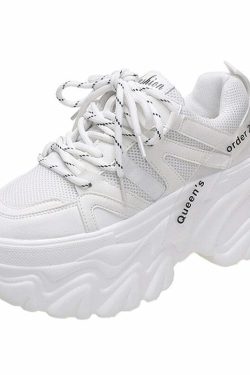 Y2K Grunge Harajuku Chunky Platform Sneakers - Retro 90s Fashion, Summer & Party Outfits