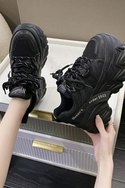 Y2K Grunge Harajuku Chunky Platform Sneakers - Retro 90s Fashion, Summer & Party Outfits