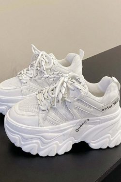 Y2K Grunge Harajuku Chunky Platform Sneakers - Retro 90s Fashion, Summer & Party Outfits