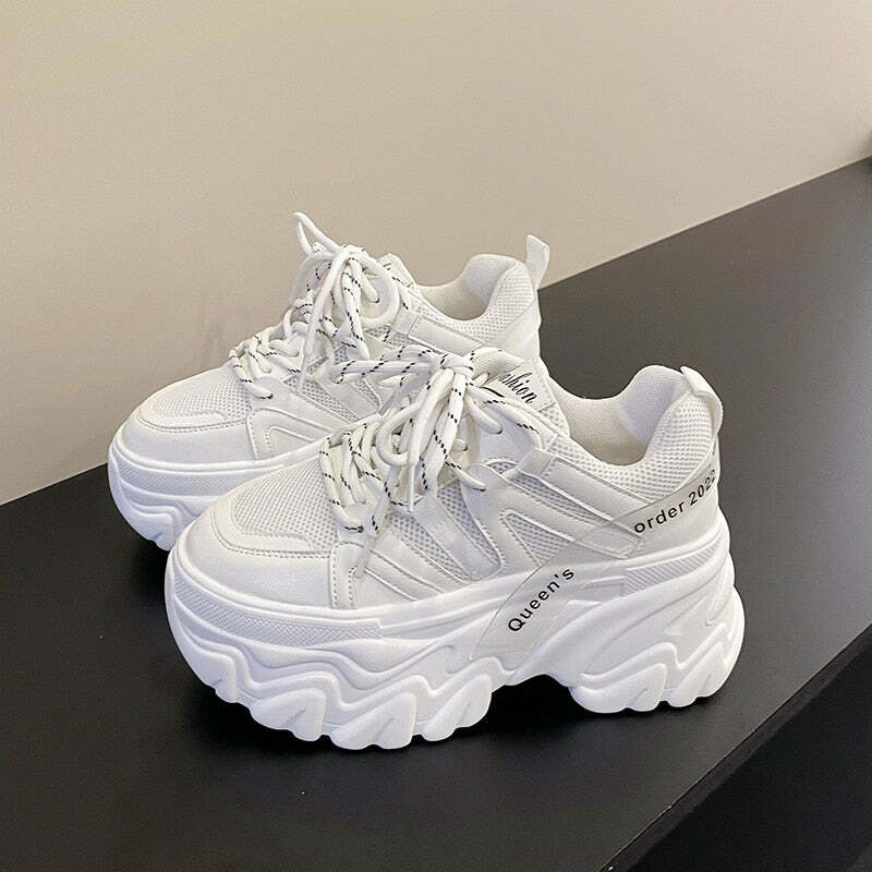 Y2K Grunge Harajuku Chunky Platform Sneakers - Retro 90s Fashion, Summer & Party Outfits