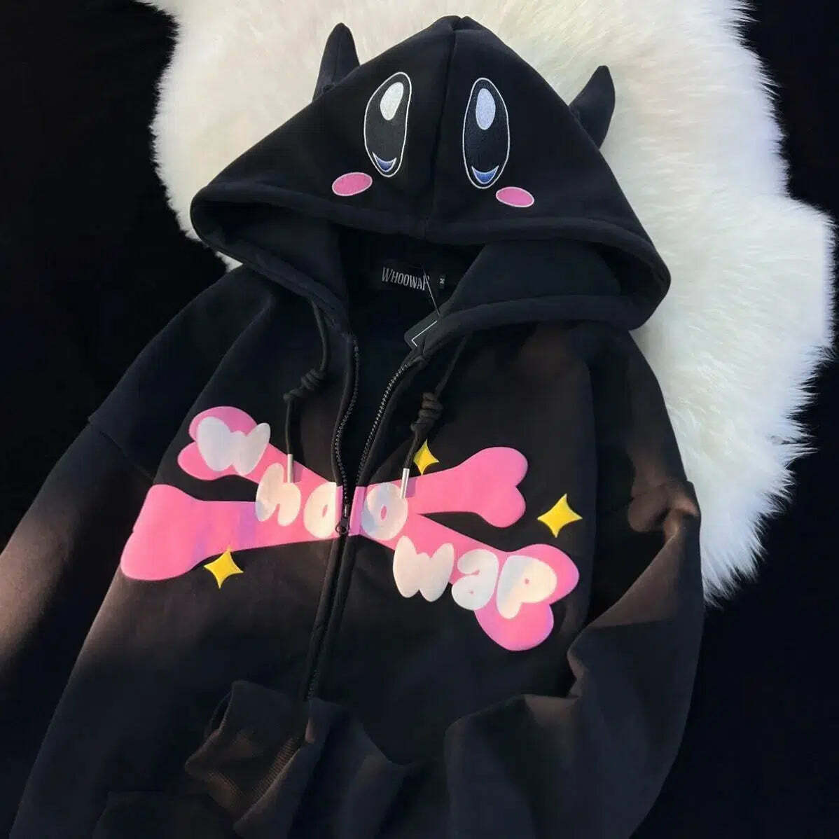 Y2K Grunge Harajuku Kawaii Hoodie - Retro 90s Fashion, Pastel Goth, Summer Y2K Outfits