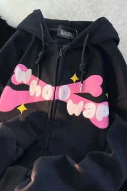 Y2K Grunge Harajuku Kawaii Hoodie - Retro 90s Fashion, Pastel Goth, Summer Y2K Outfits