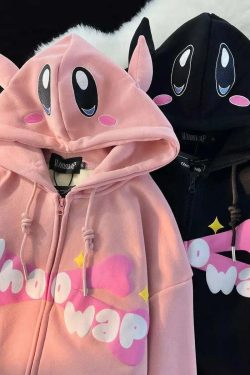 Y2K Grunge Harajuku Kawaii Hoodie - Retro 90s Fashion, Pastel Goth, Summer Y2K Outfits