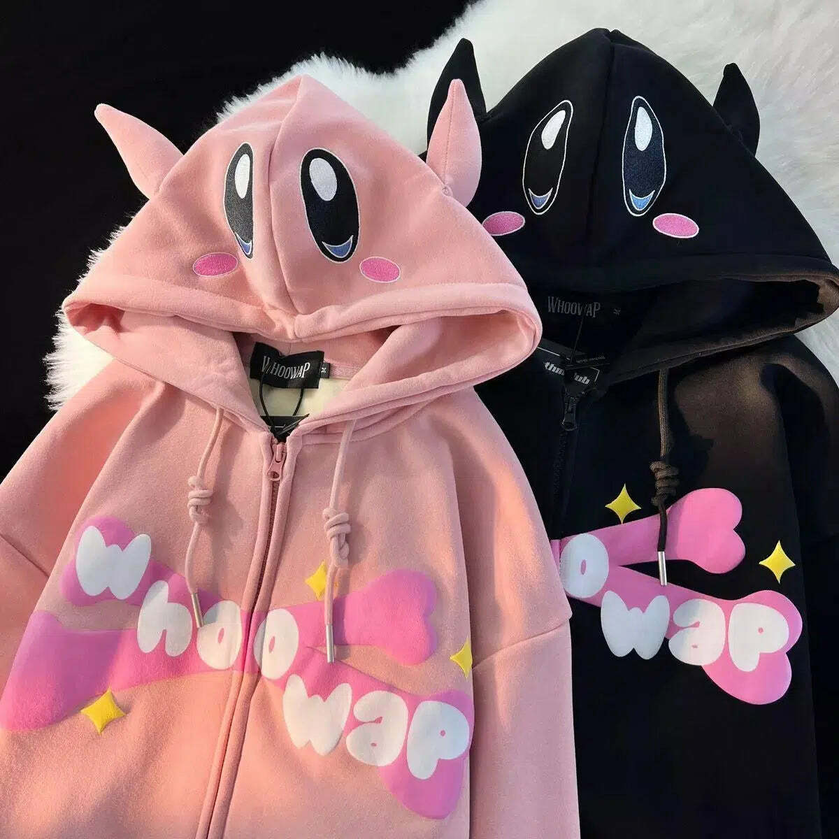 Y2K Grunge Harajuku Kawaii Hoodie - Retro 90s Fashion, Pastel Goth, Summer Y2K Outfits