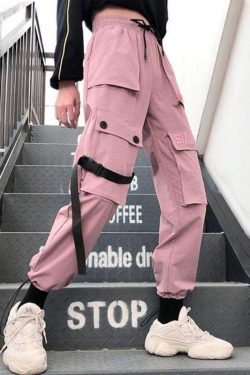 Y2K Grunge Harajuku Pants - 90s Retro Summer Outfit, Gothic Y2K Fashion, Pastel Goth Style