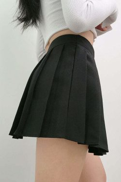 Y2K Grunge Harajuku Punk Gothic Black Mini Skirt - Retro 90s Fashion, Summer Y2K Outfits