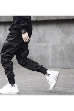 Y2K Grunge Harajuku Street Style Pants - 90s Retro Summer Outfit, Gothic Y2K Fashion