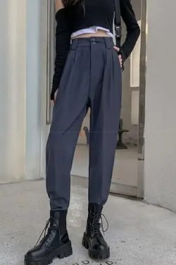 Y2K Grunge Harem Dress Pants - Retro 90s Fashion, Summer Outfits, and Pastel Goth Style