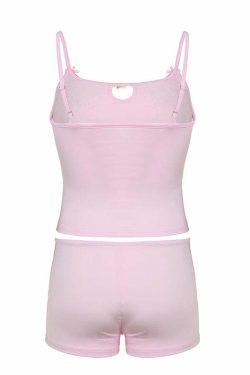 Y2K Grunge Hasset Short Set - 90s Fashion, Retro Summer Outfit, Y2K Club & Party Style